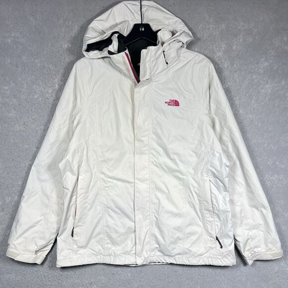 The North Face HyVent 3 in 1 Zip-Up Hooded Jacket Women’s XL Beige/ Pink - Picture 3 of 15